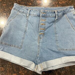 Casual Light Blue Women's Jean Shorts